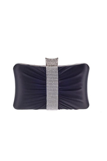 Tragbare schwarze Strass Clutch Tasche